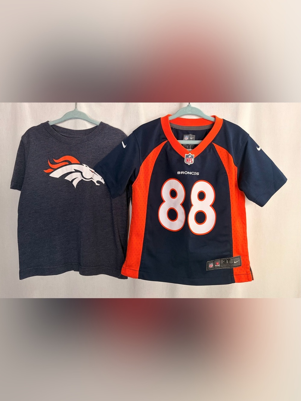 Denver Broncos 3T Bundle NFL Jersey Demaryius Thomas #88 T-Shirt Set Nike Elite